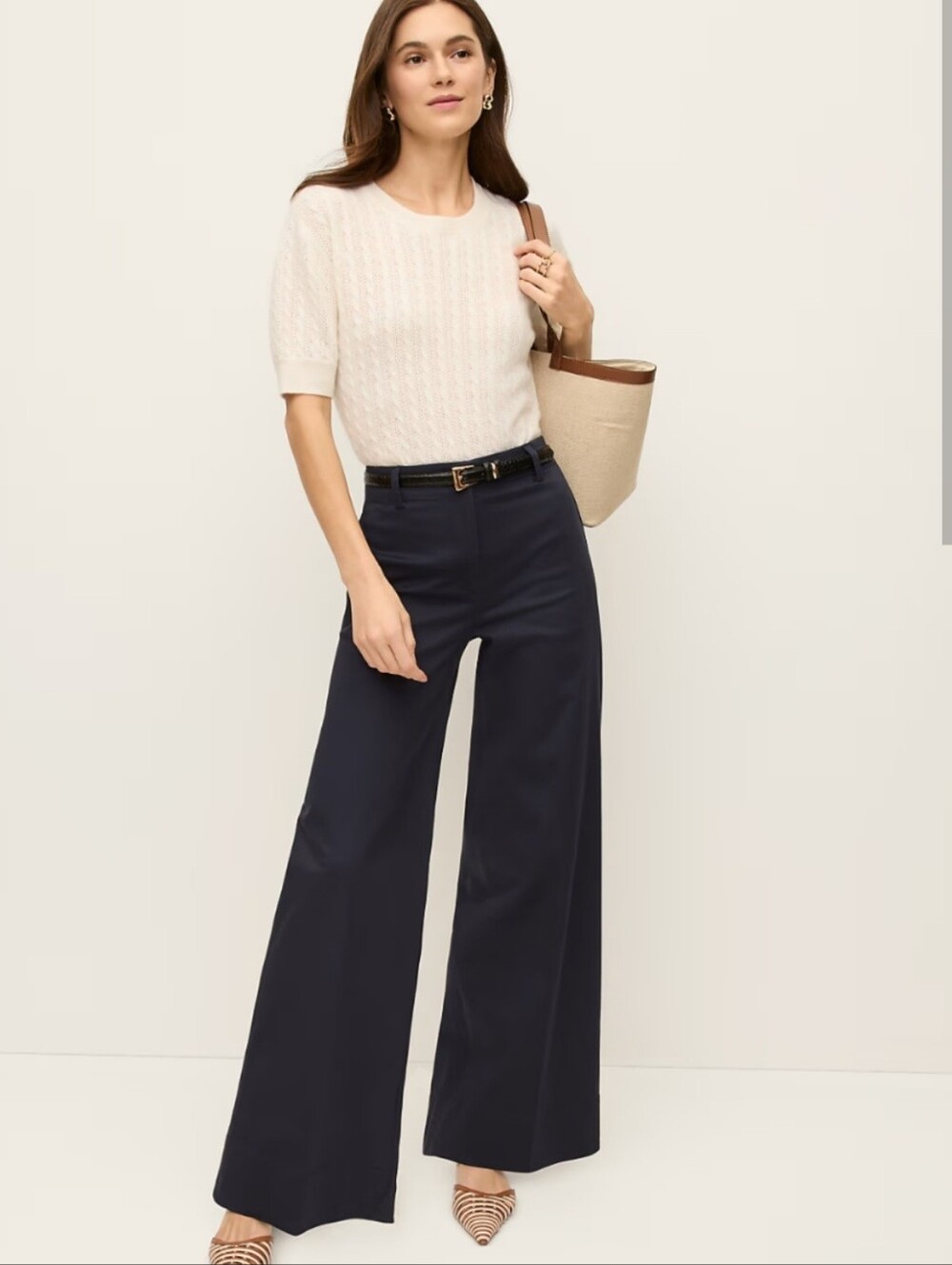 Ann Taylor The Modern Wide Leg Pant In Nigjt Sky